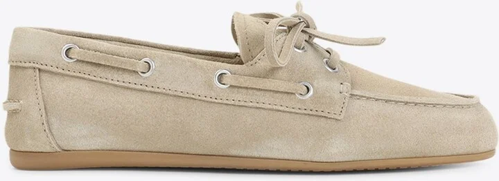 Logo Suede Loafers