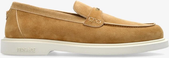 Logo Suede Loafers