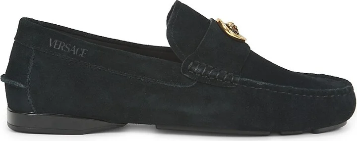 Logo Suede Loafers