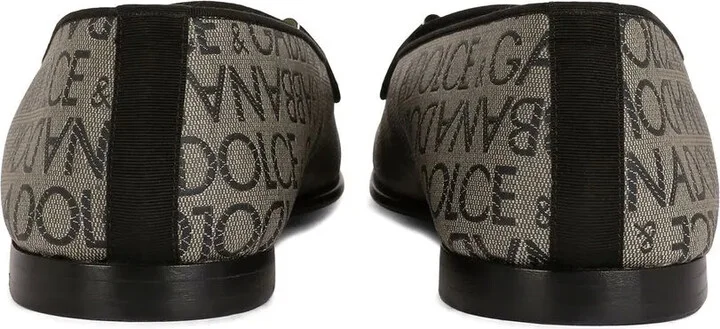 Logo-Tag Jacquard Loafers - Image 3