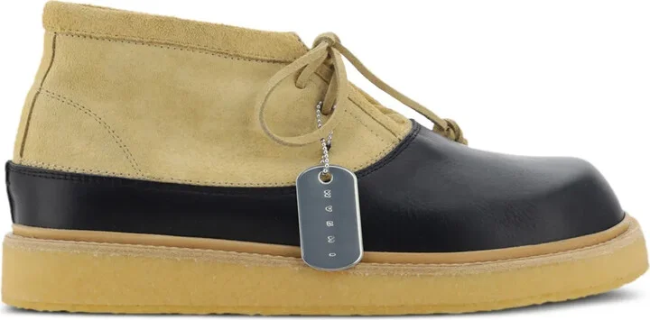 Logo-Tag Leather Ankle Boots