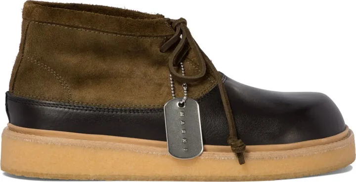 Logo-Tag Leather Ankle Boots
