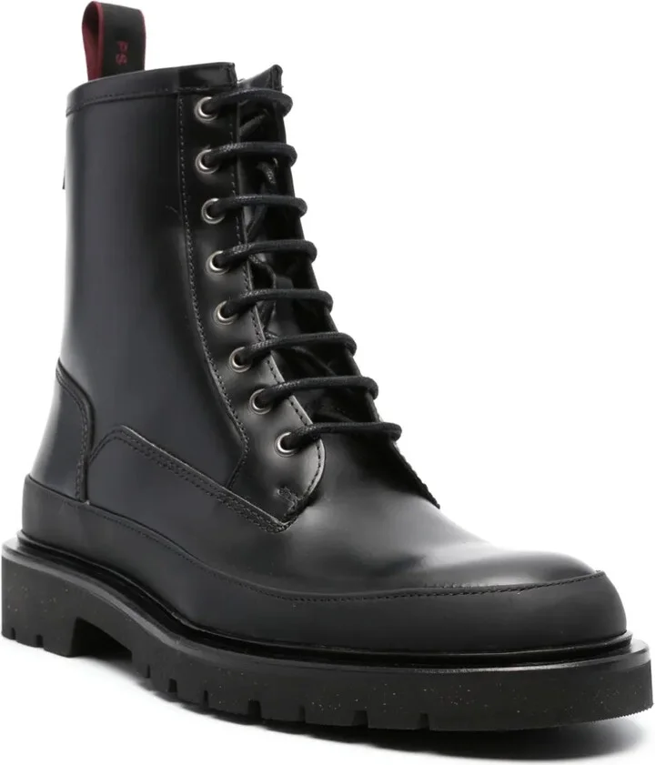 Logo-Tag Leather Boots - Image 2