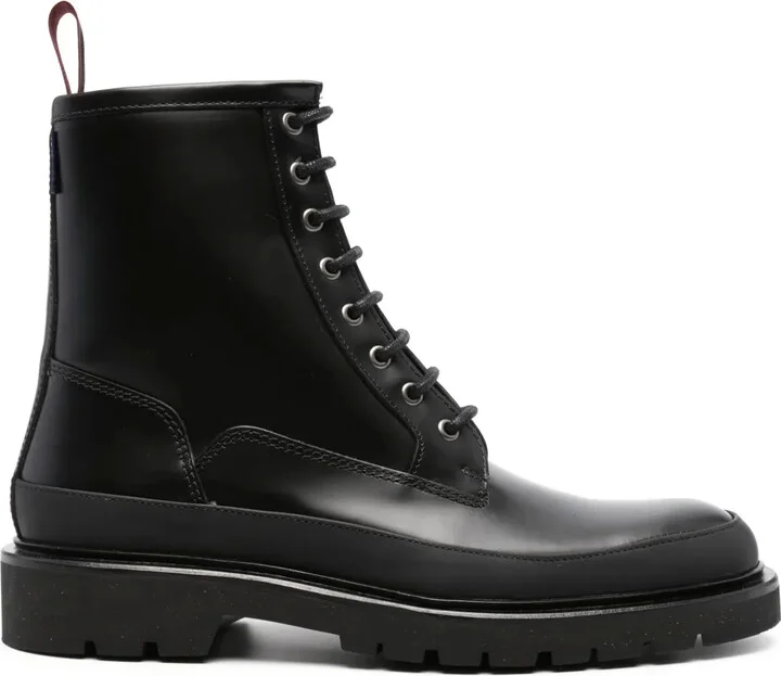 Logo-Tag Leather Boots