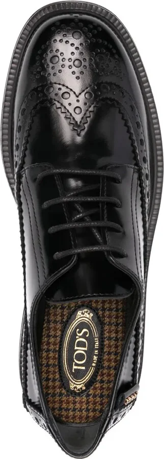 Logo-Tag Leather Brogues - Image 4