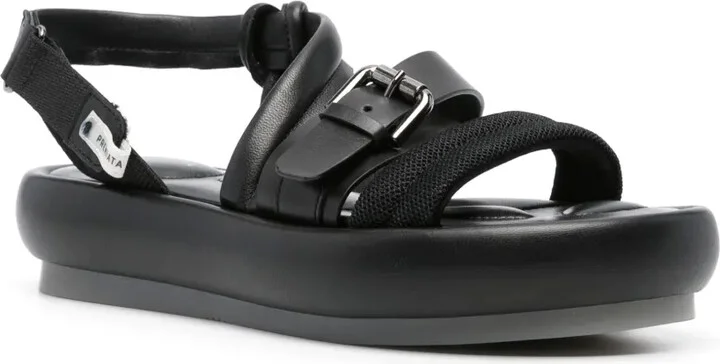 Logo-Tag Leather Sandals - Image 2