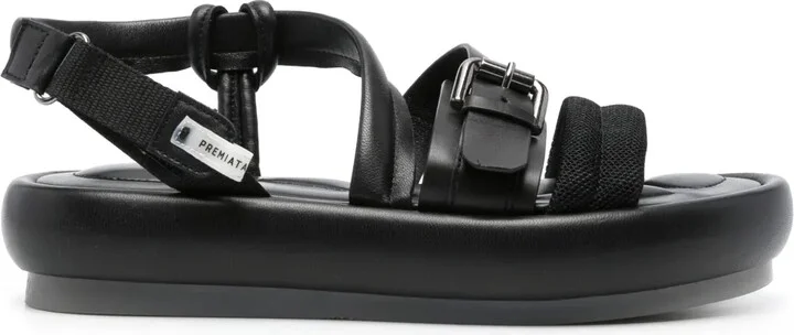 Logo-Tag Leather Sandals