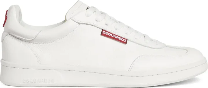 Logo-Tag Leather Sneakers