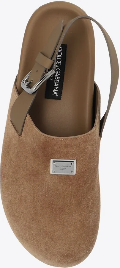 Logo Tag Suede Clogs - Image 3