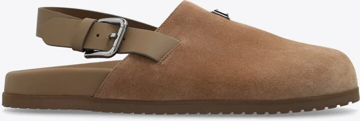Logo Tag Suede Clogs