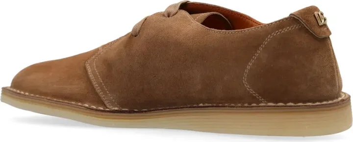 Logo-Tag Suede Derby Shoes - Image 5