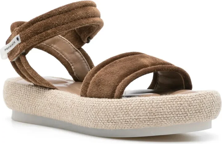 Logo-Tag Suede Sandals - Image 2