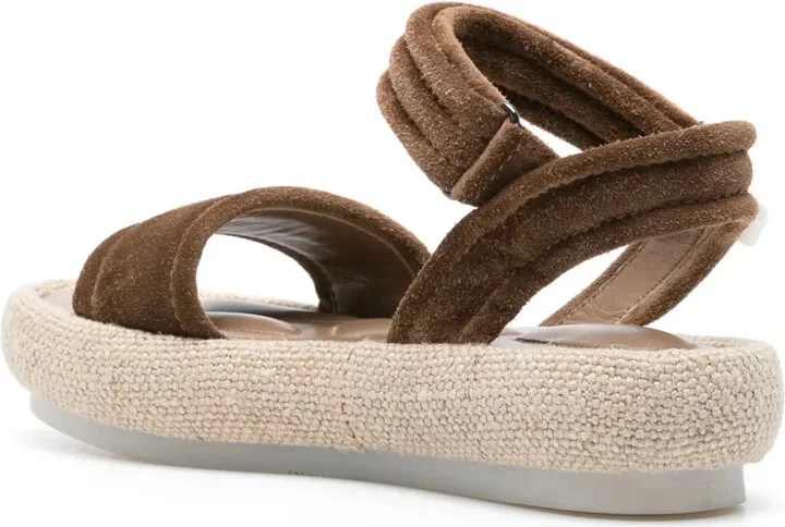 Logo-Tag Suede Sandals - Image 3