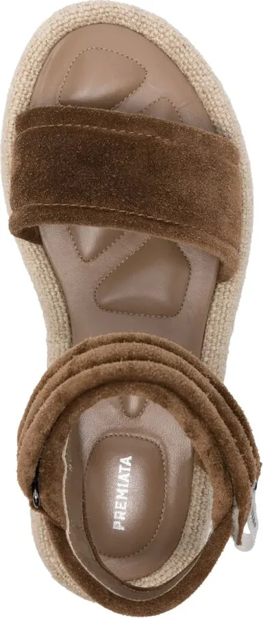 Logo-Tag Suede Sandals - Image 4