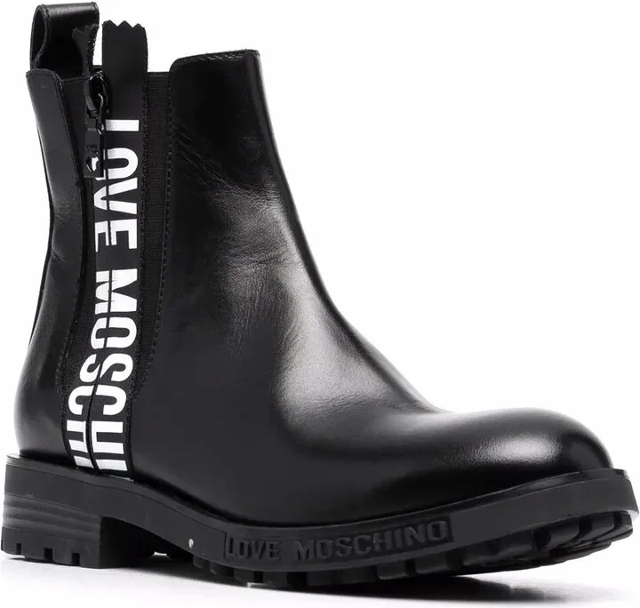 logo-tape Chelsea boots - Image 2
