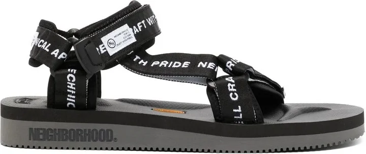 Logo-Tape Flat Sandals