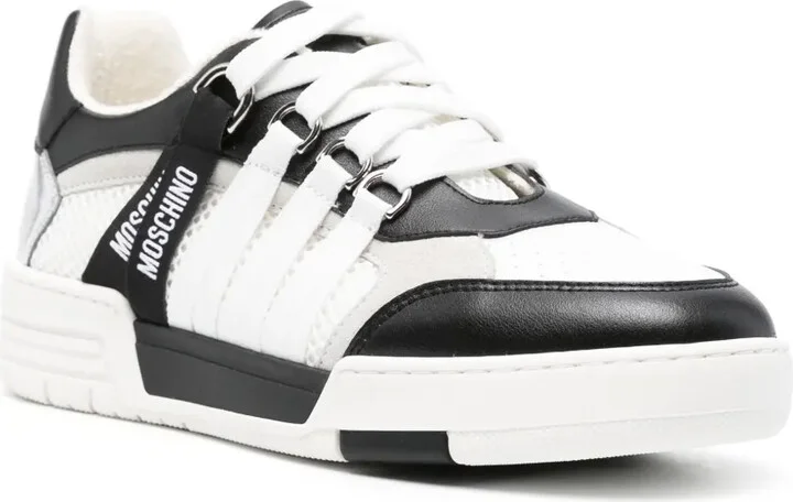 Logo-Tape Leather Sneakers - Image 2