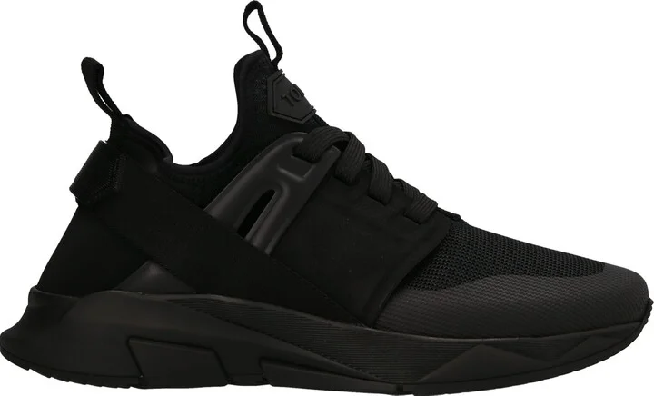 Logo Techno Sneakers Black