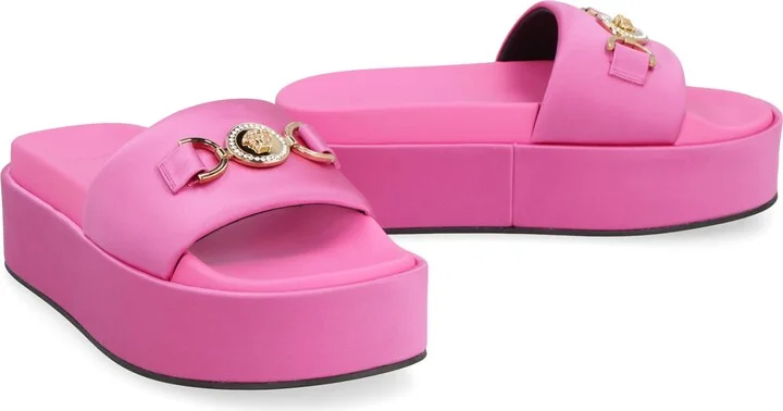 Logoed Satin Platform Slides - Image 3
