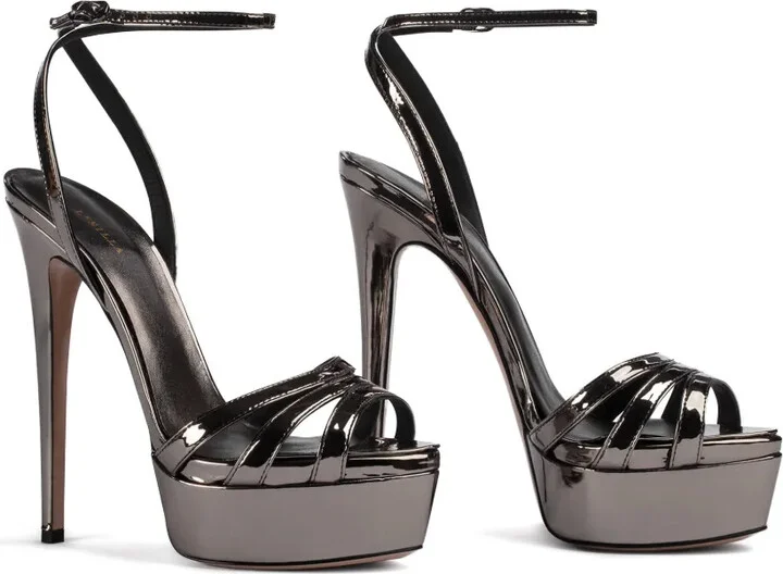 Lola 140mm leather platform sandals - Image 2