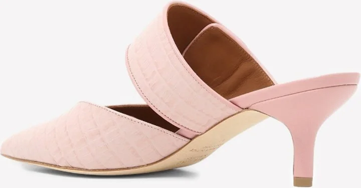 Lola 45 Mules in Croc-Embossed Leather - Image 2