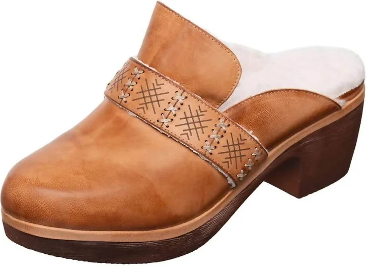 Lola Clog In Tan Leather