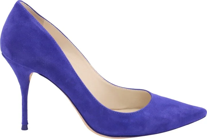 Lola Electric 90 Pumps in Blue Suede