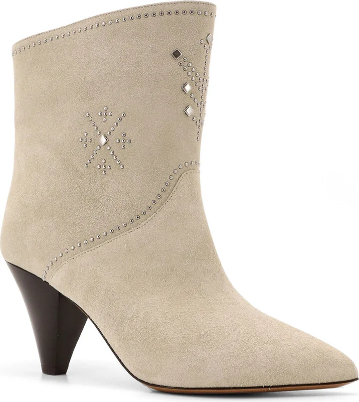 Loline Suede Ankle Boots With Micro Studs - Image 2