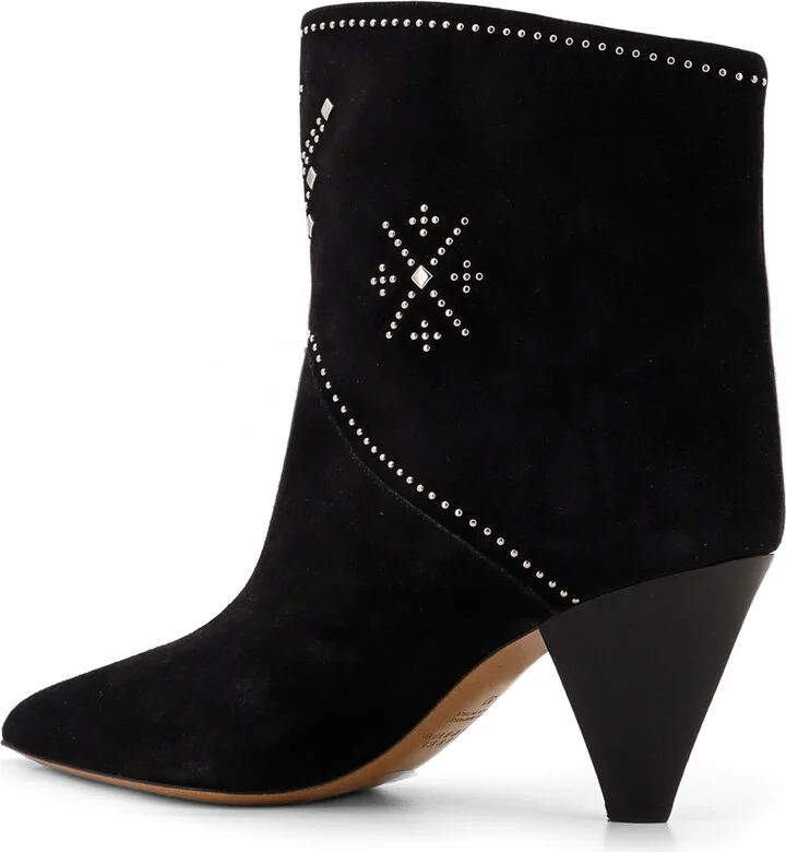 Loline Suede Ankle Boots With Micro Studs - Image 3