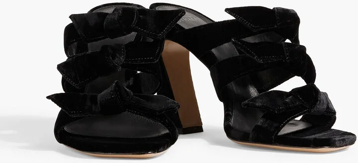 Lolita 90 bow-detailed velvet sandals - Image 2
