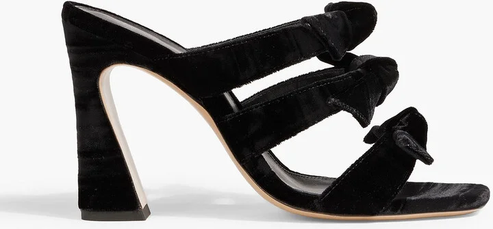 Lolita 90 bow-detailed velvet sandals