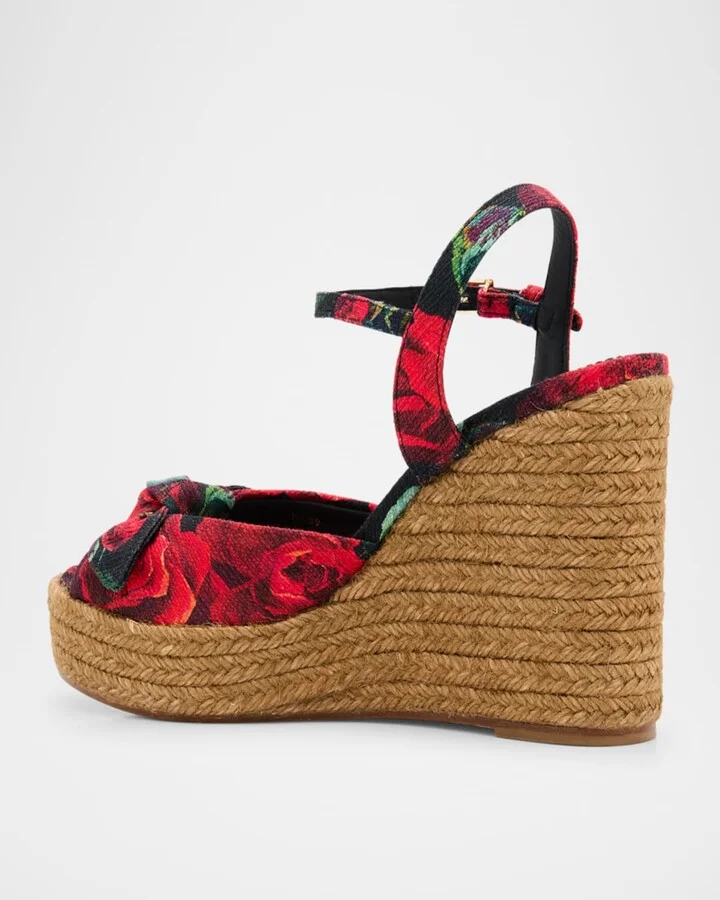 Lolita Floral Wedge Espadrille Sandals - Image 2