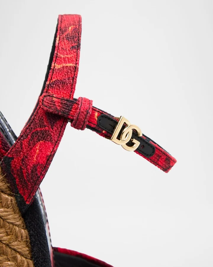 Lolita Floral Wedge Espadrille Sandals - Image 3