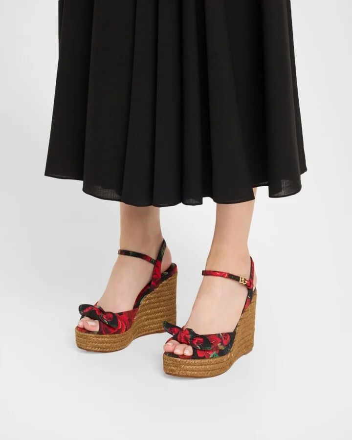 Lolita Floral Wedge Espadrille Sandals - Image 5