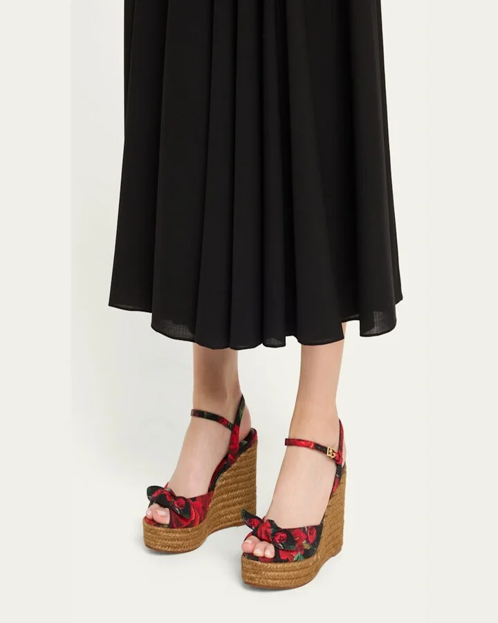 Lolita Floral Wedge Espadrille Sandals - Image 4