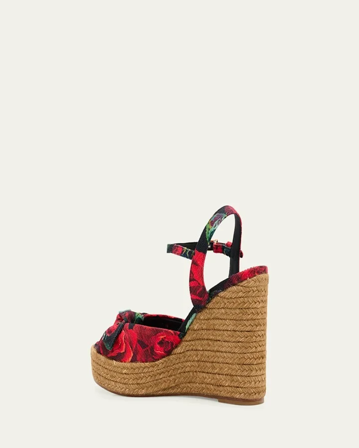 Lolita Floral Wedge Espadrille Sandals - Image 8
