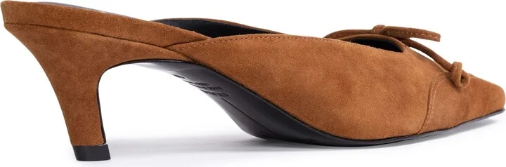 Lolita Wingtip Pointed Toe Kitten Heel Mule - Image 3