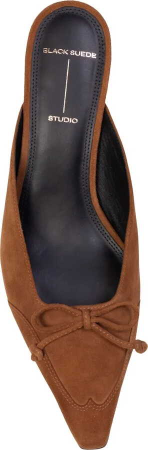 Lolita Wingtip Pointed Toe Kitten Heel Mule - Image 5
