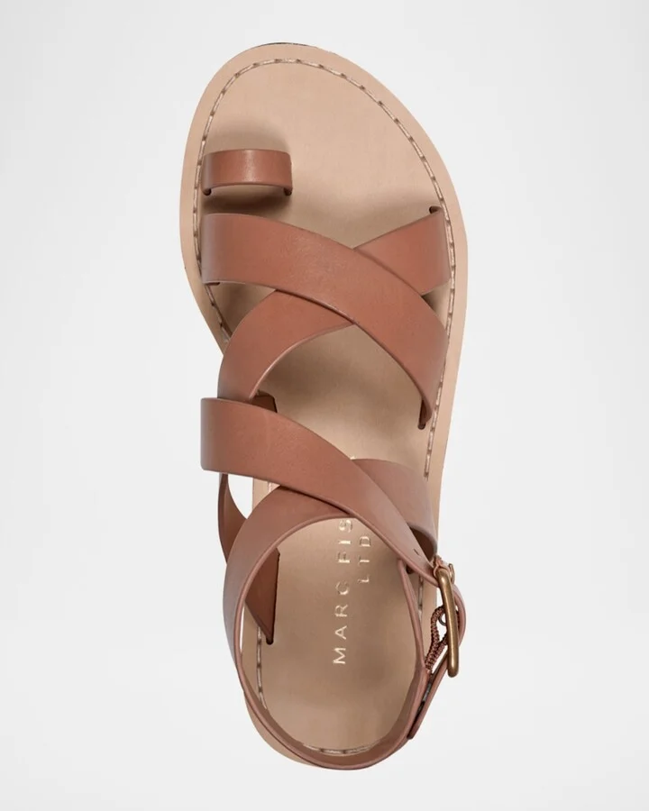 Lollie Flat Leather Sandals - Image 6