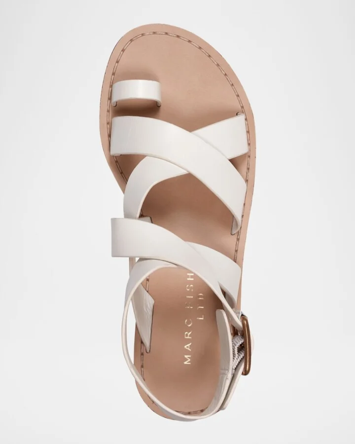 Lollie Flat Leather Sandals - Image 9