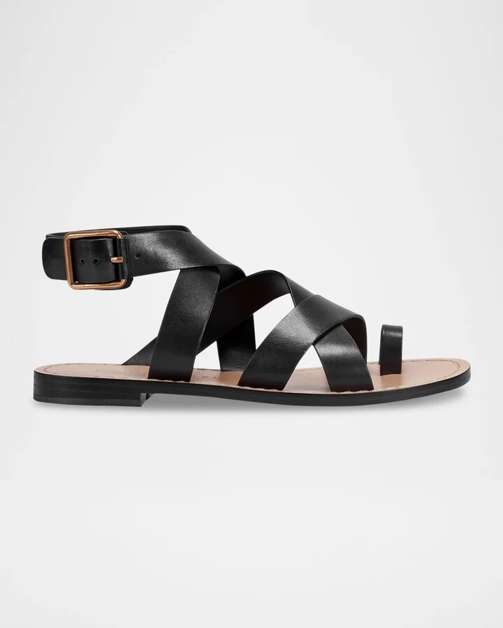 Lollie Flat Leather Sandals