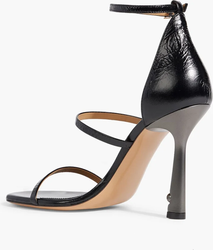 Lollipop textured-leather sandals - Image 3