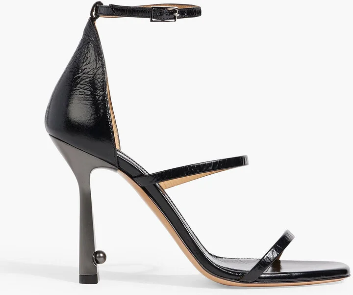 Lollipop textured-leather sandals