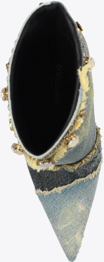Lollo 105 Patchwork Denim Ankle Boots - Image 3