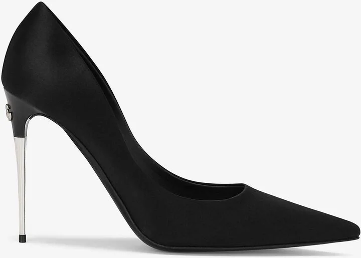 Lollo 105 Pointed Satin Pumps