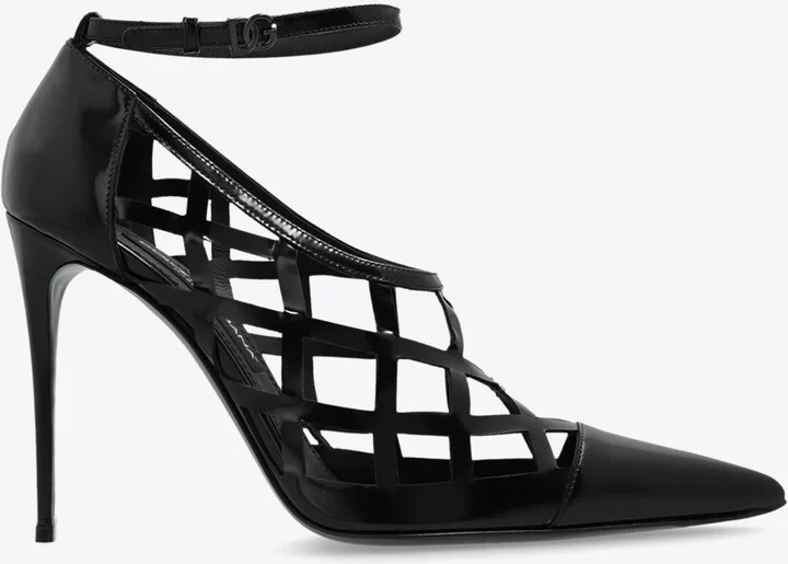 Lollo 105 Polished Leather Pumps