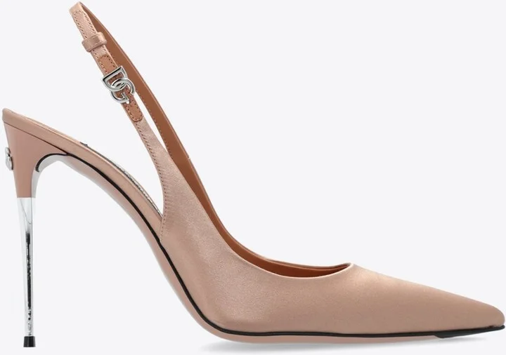 Lollo 105 Slingback Satin Pumps