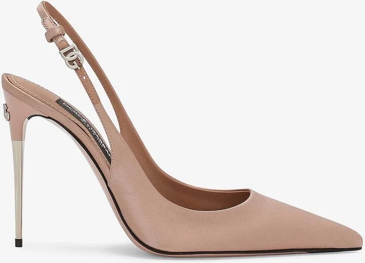 Lollo 105 Slingback Satin Pumps