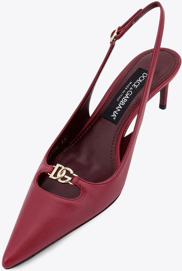 Lollo 60 Leather Slingback Pumps - Image 3