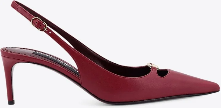 Lollo 60 Leather Slingback Pumps